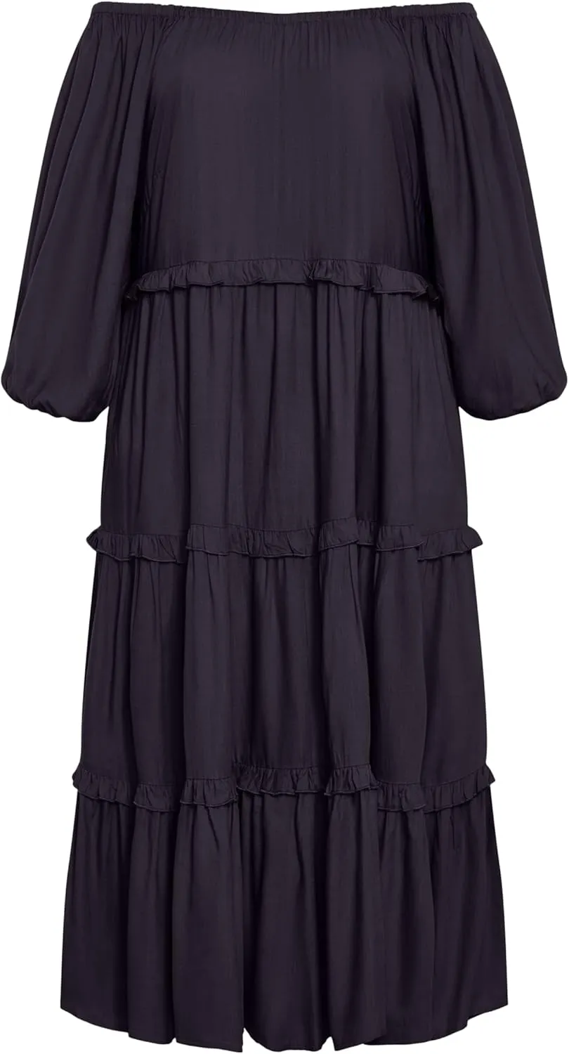 City Chic Women's Citychic Plus Size Dress Heather Tier