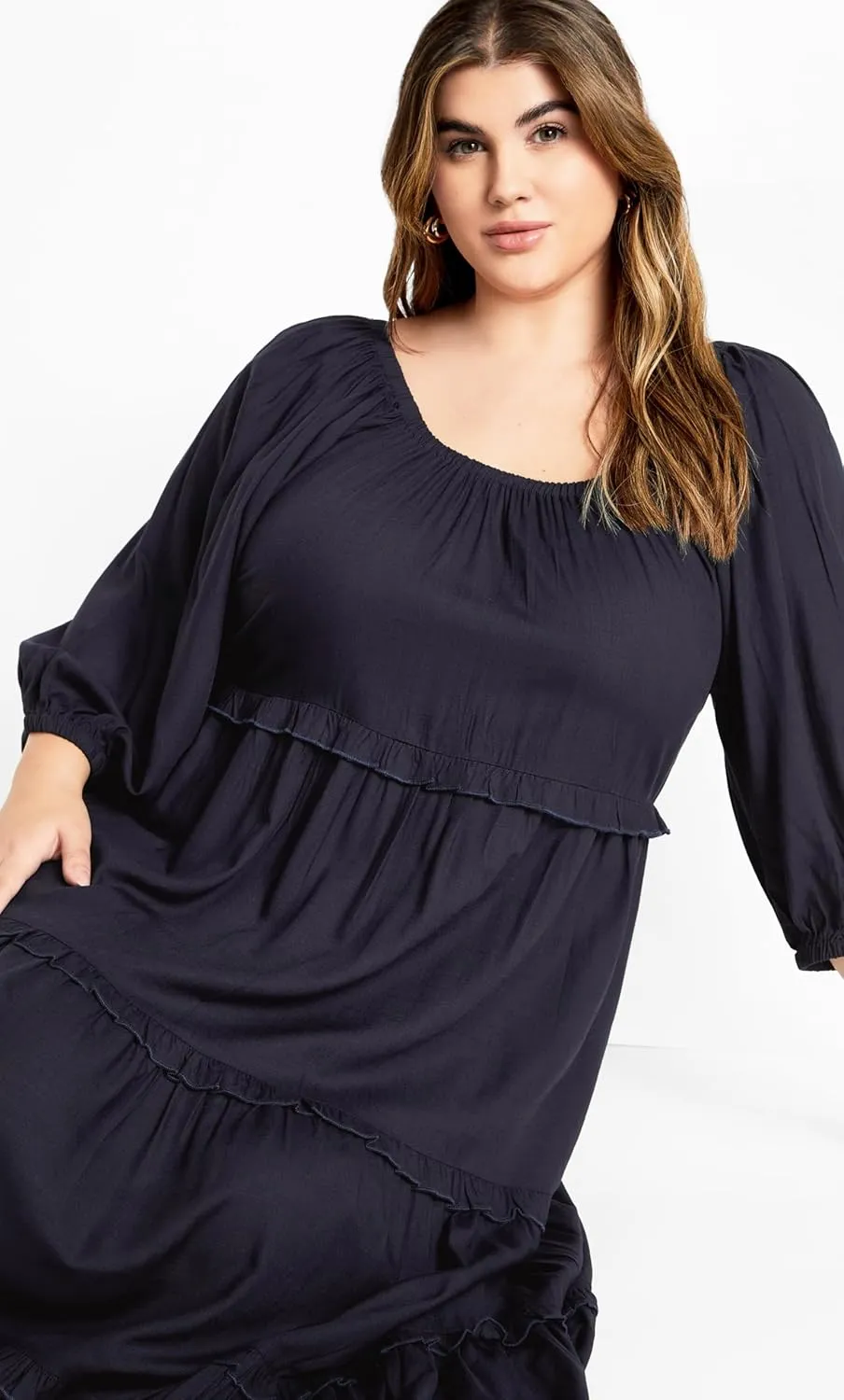 City Chic Women's Citychic Plus Size Dress Heather Tier