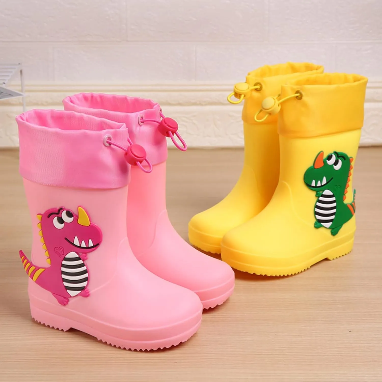 Classic Children Rain Boots PVC Rubber Children Water Shoes Rain Boots Kids Baby Cartoon Shoes Girls Booties Size