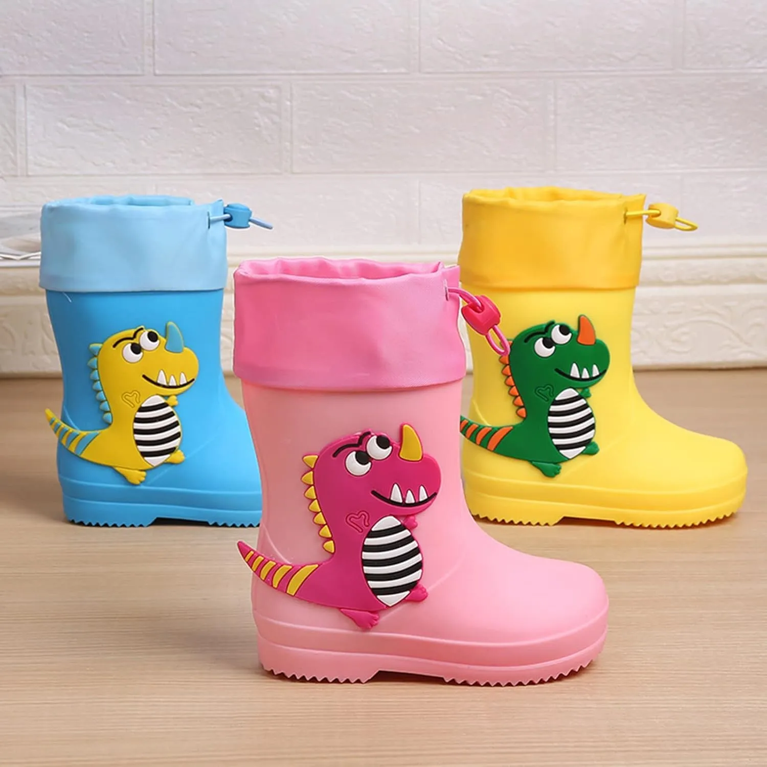 Classic Children Rain Boots PVC Rubber Children Water Shoes Rain Boots Kids Baby Cartoon Shoes Girls Booties Size