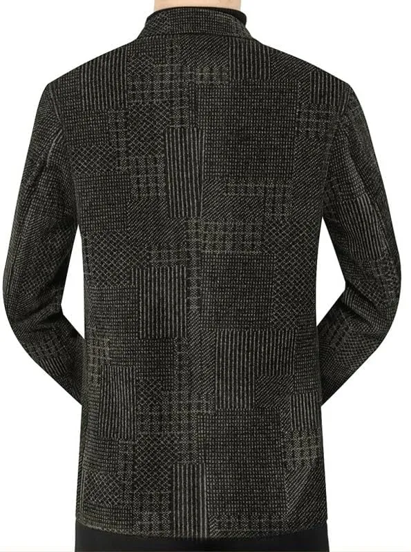 Classic Mens Knit Lightweight Sport Coat Fashion Two Button Blazers Mens Casual Slim Fit Suit Jacket