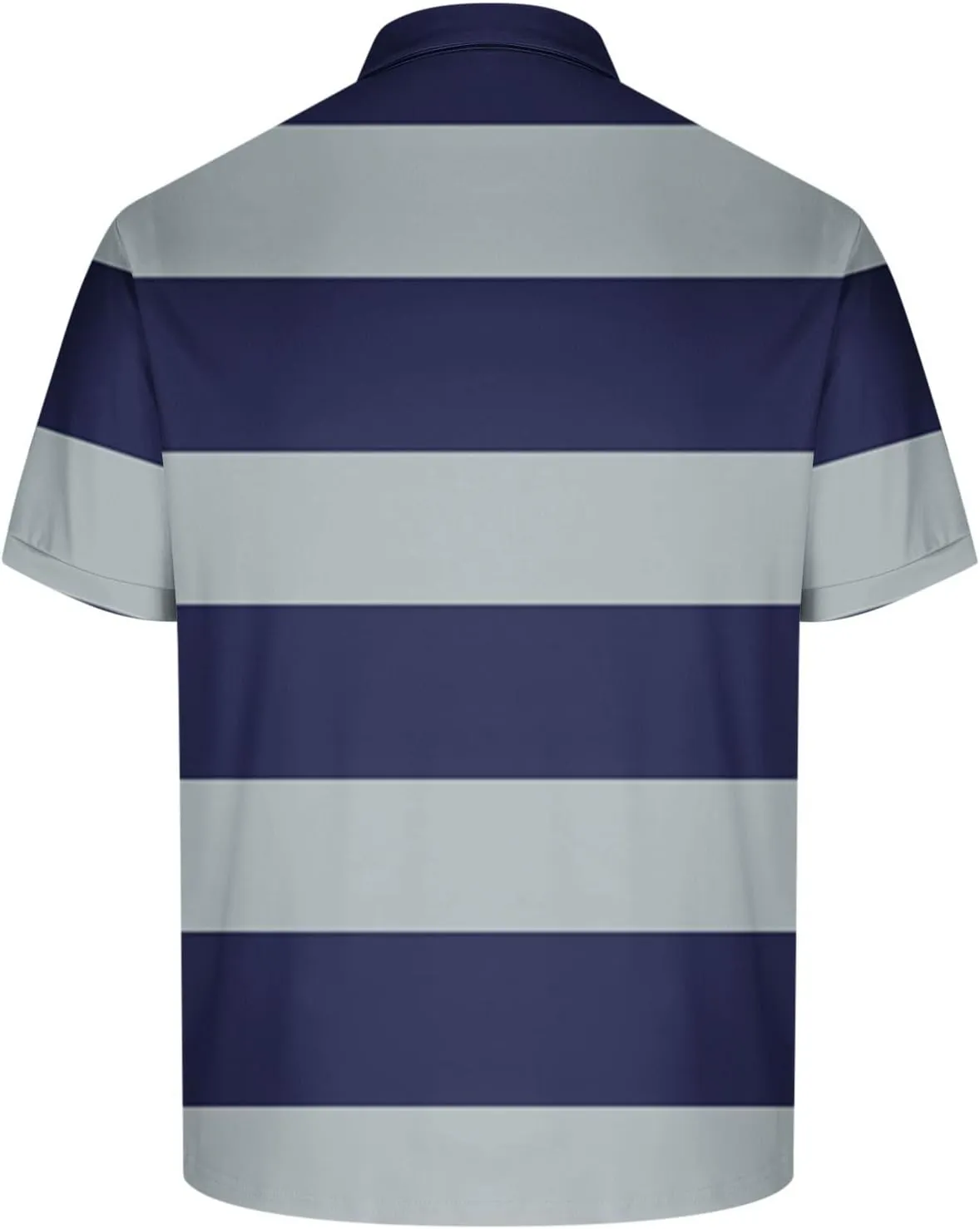Color Block Golf Shirts for Men Short Sleeve Regular Fit Moisture Wicking Performance Casual Striped Mens Polo Shirts