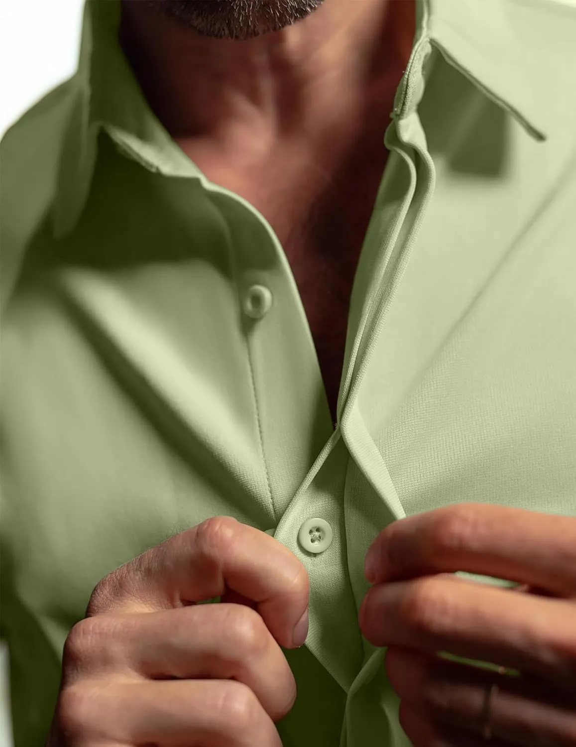 COOFANDY Mens Dress Shirts Button Down Short Sleeve Shirt Summer Shirts Casual Wrinkle Free Muscle Fit Shirts