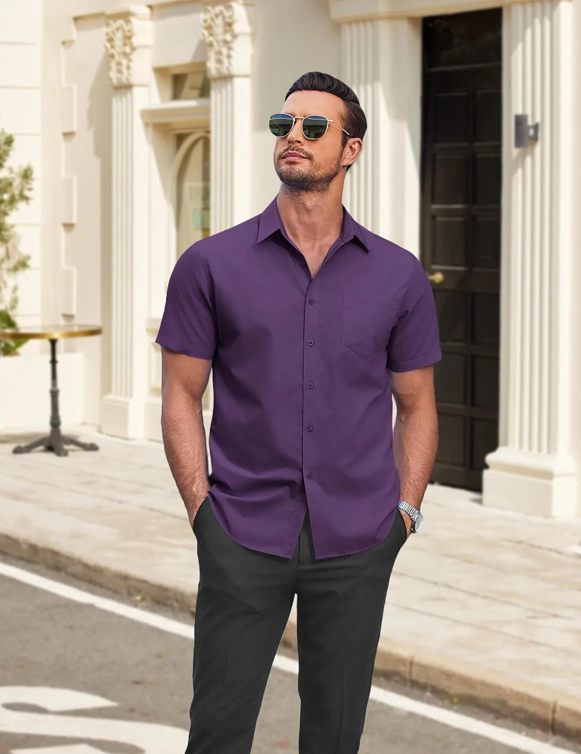 COOFANDY Mens Dress Shirts Soft Modal Business Casual Button Down Shirts Lightweight Spring Summer Shirts