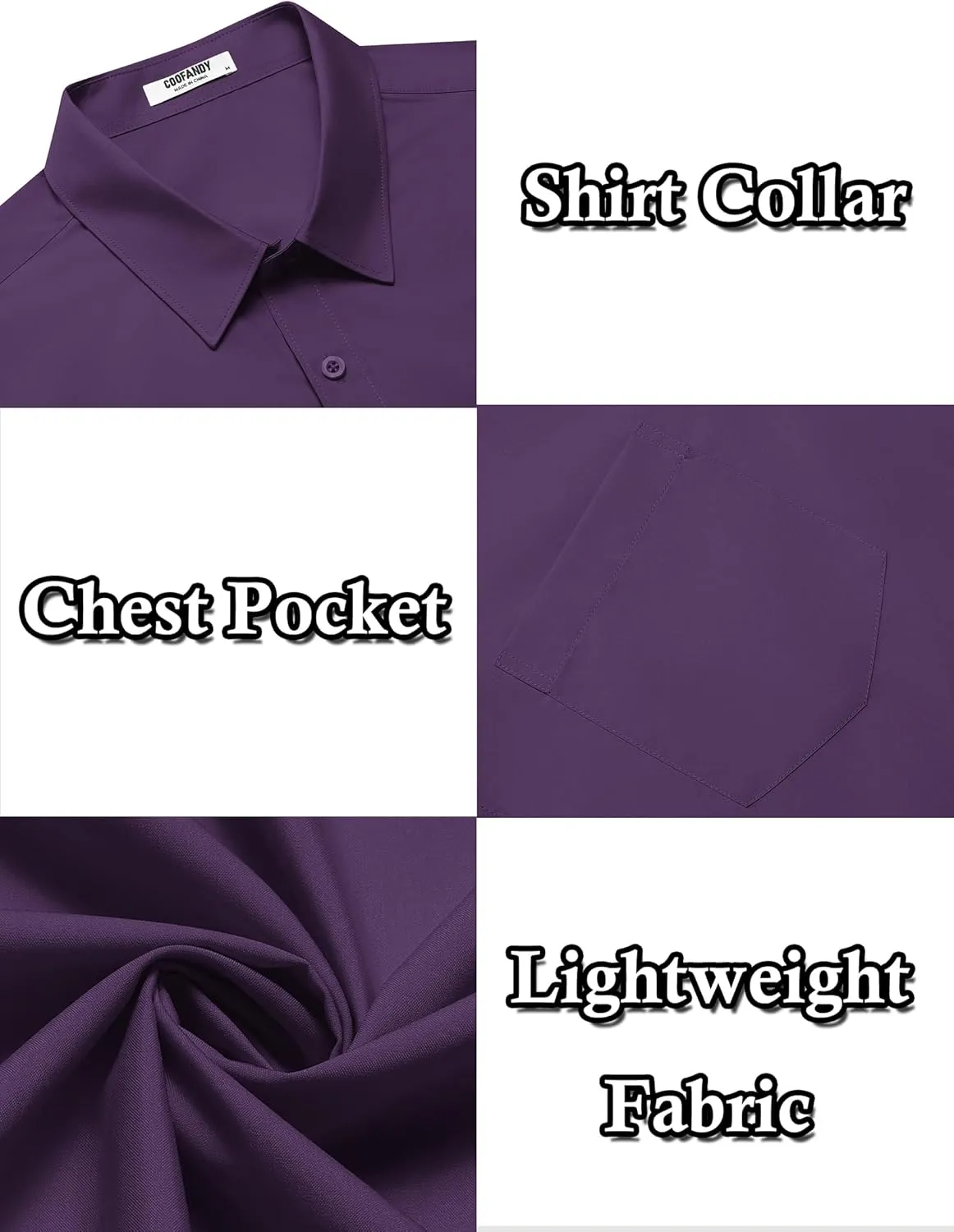 COOFANDY Mens Dress Shirts Soft Modal Business Casual Button Down Shirts Lightweight Spring Summer Shirts
