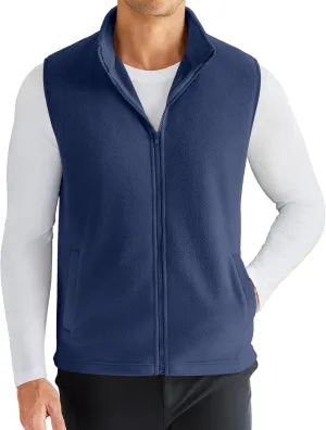 COOFANDY Men's Polar Fleece Vest Lightweight Sleeveless Zip Up Jacket Casual Outerwear Outdoor Golf Vests
