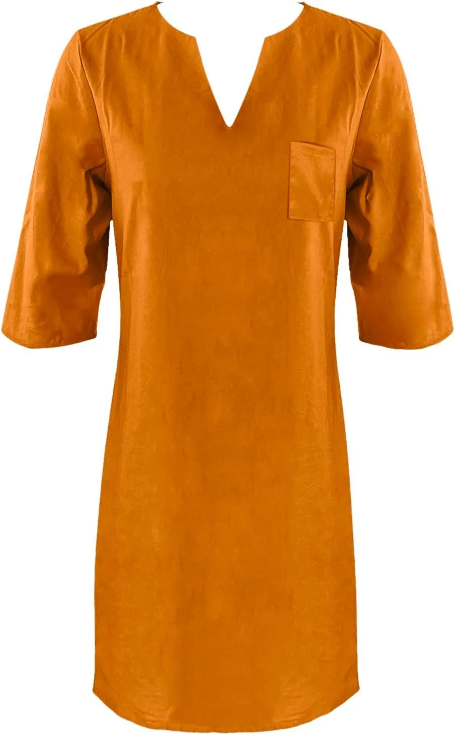 Cotton Linen Dress for Women,Summer Trendy Lace Patchwork Midi Dress Casual Crewneck Short Sleeve Plain Beach Dress