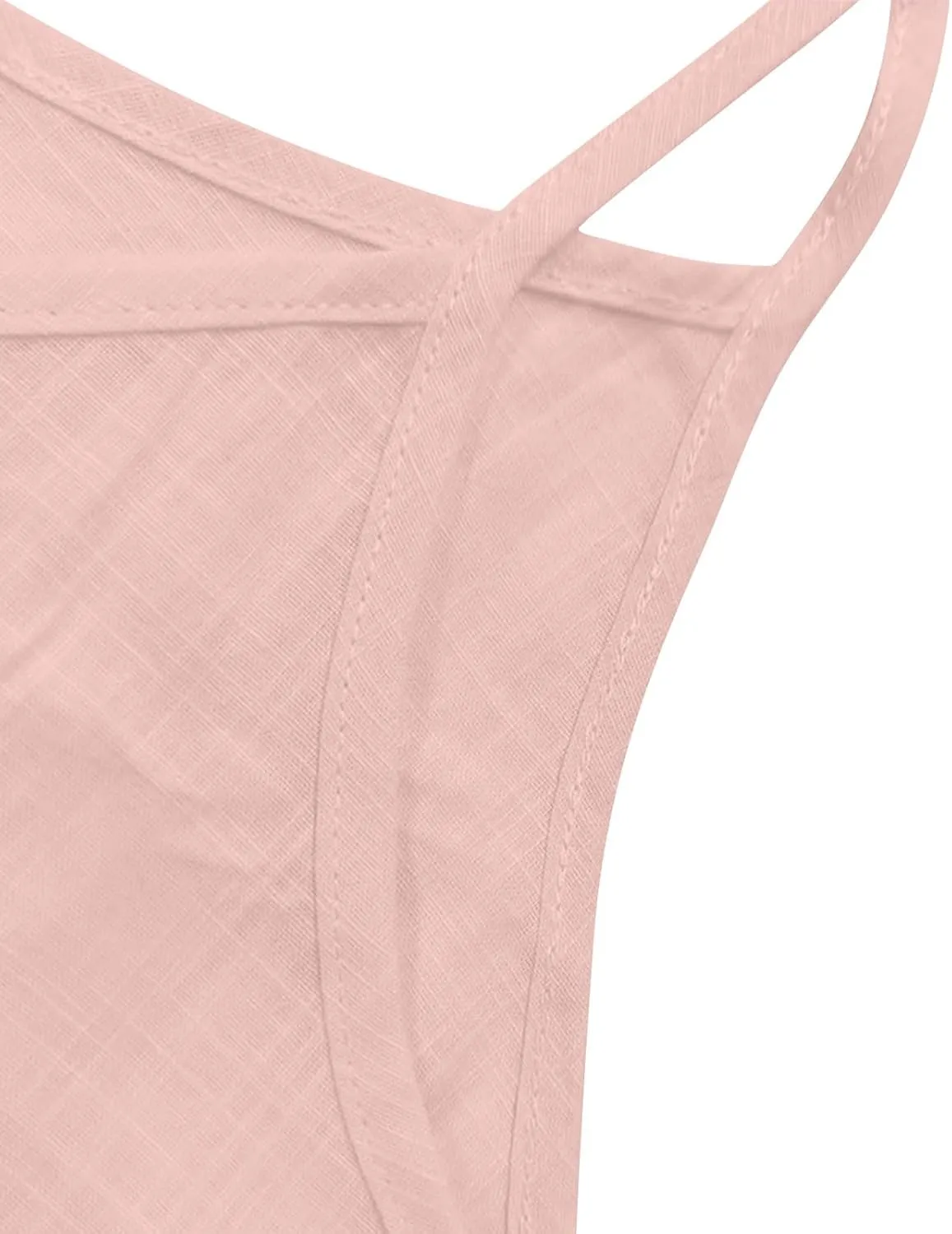Cotton Linen Tank Tops for Women Casual Summer Gauze Shirt Basic Sleeveless Layering Camisoles Beach Vacation Clothes