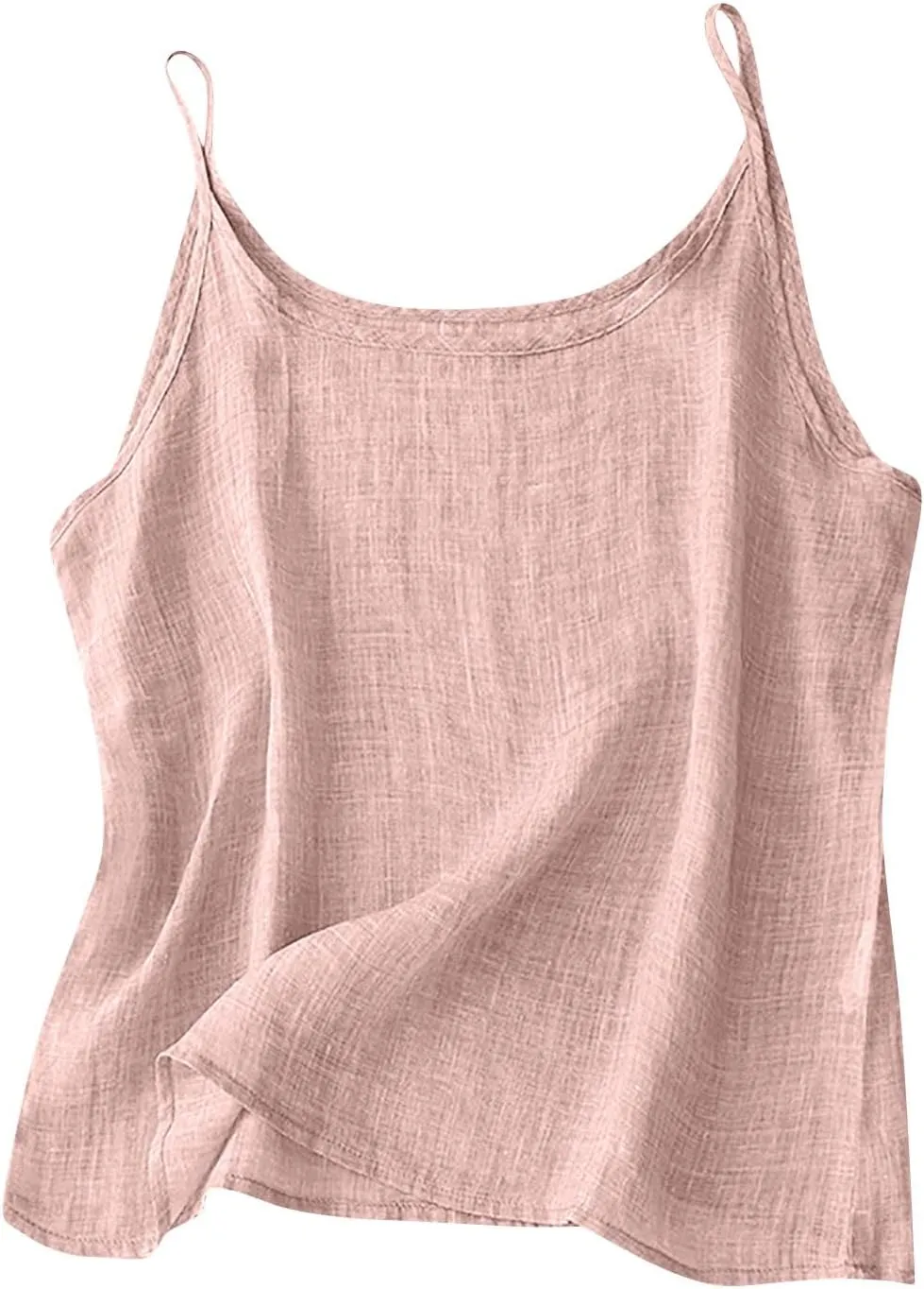 Cotton Linen Tank Tops for Women Casual Summer Gauze Shirt Basic Sleeveless Layering Camisoles Beach Vacation Clothes