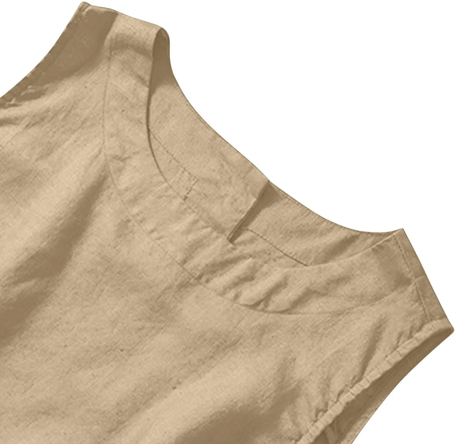 Cotton Linen Tank Tops for Women Summer Clothes Vacation Tops Loose Fit Sleeveless Shirts Beach Lightweight Vests