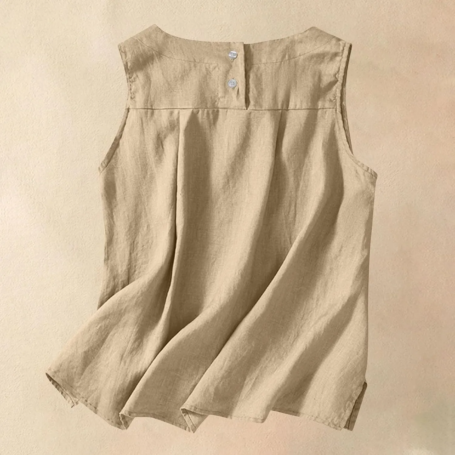 Cotton Linen Tank Tops for Women Summer Clothes Vacation Tops Loose Fit Sleeveless Shirts Beach Lightweight Vests