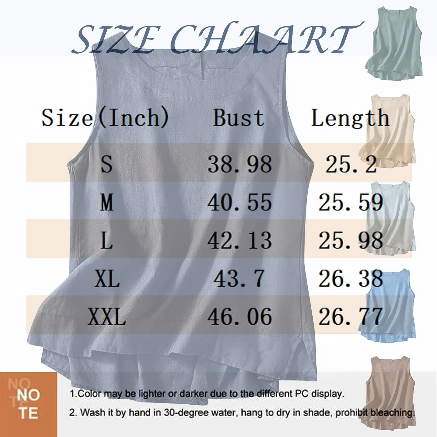 Cotton Linen Tank Tops for Women Summer Clothes Vacation Tops Loose Fit Sleeveless Shirts Beach Lightweight Vests