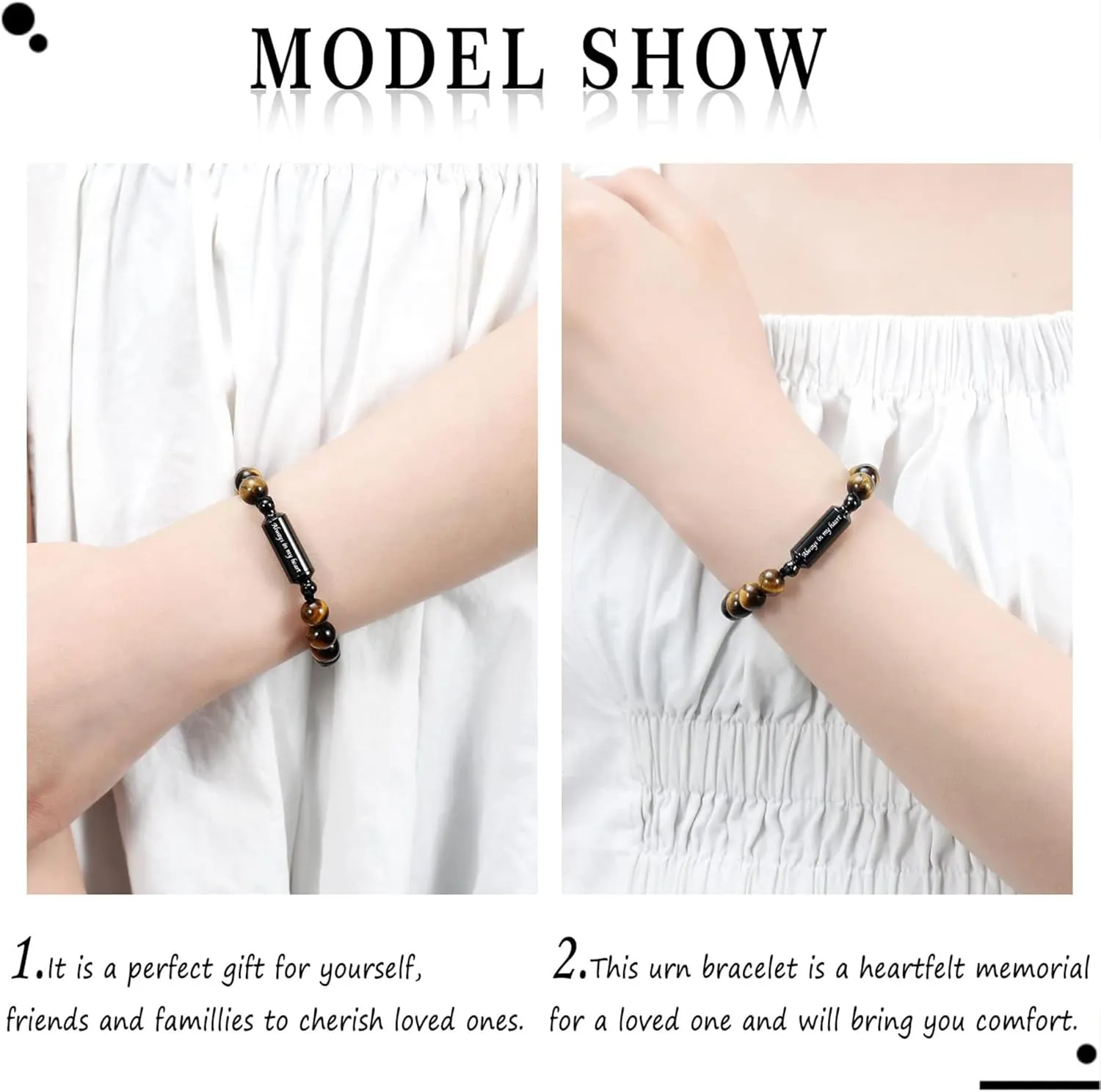 Cremation Jewelry Urn Bracelet for Ashes Braided Rope Beads Cremation Bangle Chakra Healing Balancing Memorial Keepsake Ashes Bracelet for Women Men