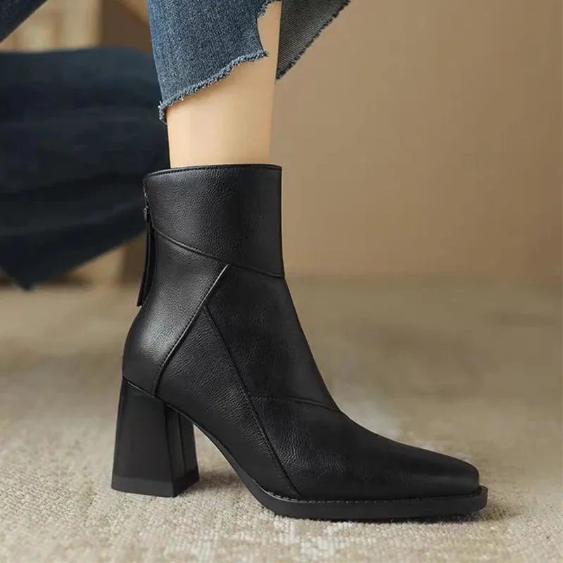 Crest Block Heel Boots