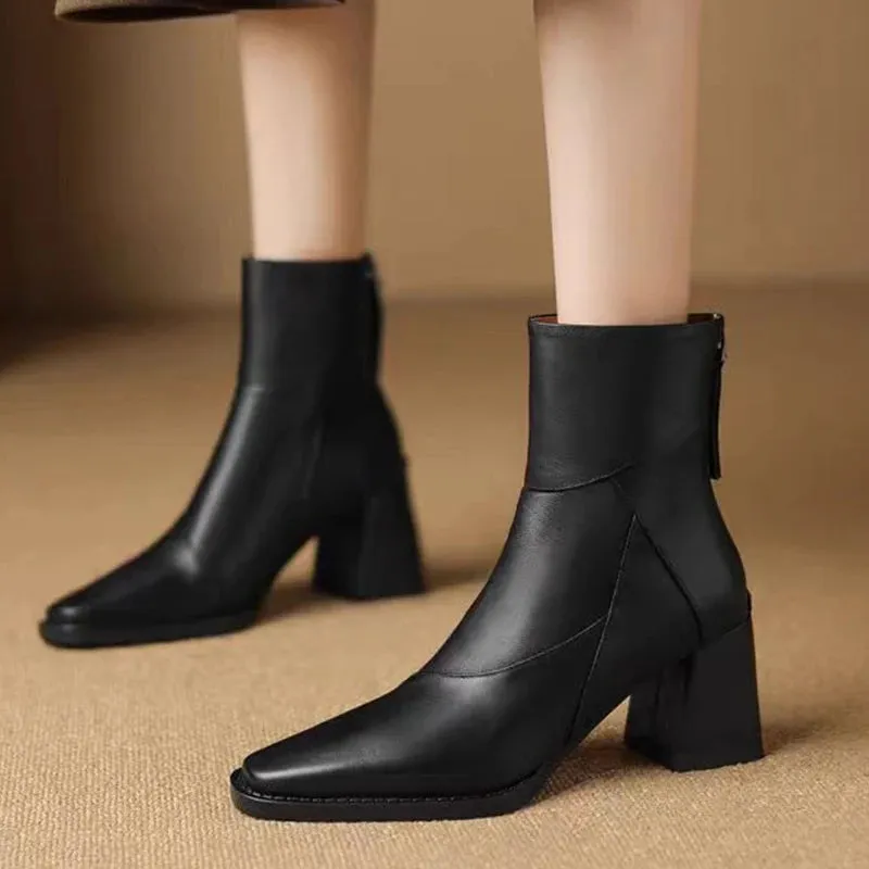 Crest Block Heel Boots