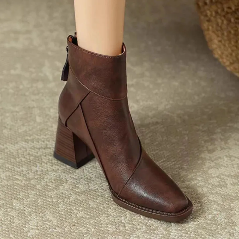 Crest Block Heel Boots