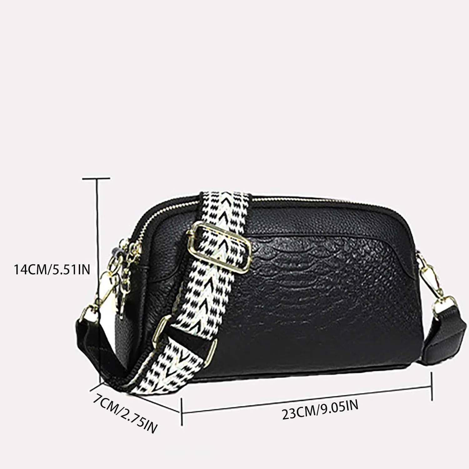 Crossbody Bags for Women Faux Leather Small Shoulder Purse with Adjustable Straps Simple Fashion Square Tote Bag