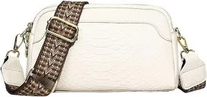 Crossbody Bags for Women Faux Leather Small Shoulder Purse with Adjustable Straps Simple Fashion Square Tote Bag