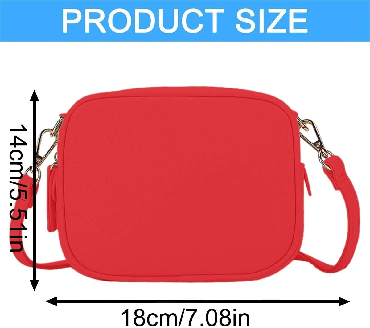 Crossbody Bags for Women Faux Vegan Leather Small Square Shoulder Bag with Adjustable Strap Fashion Everyday Purses