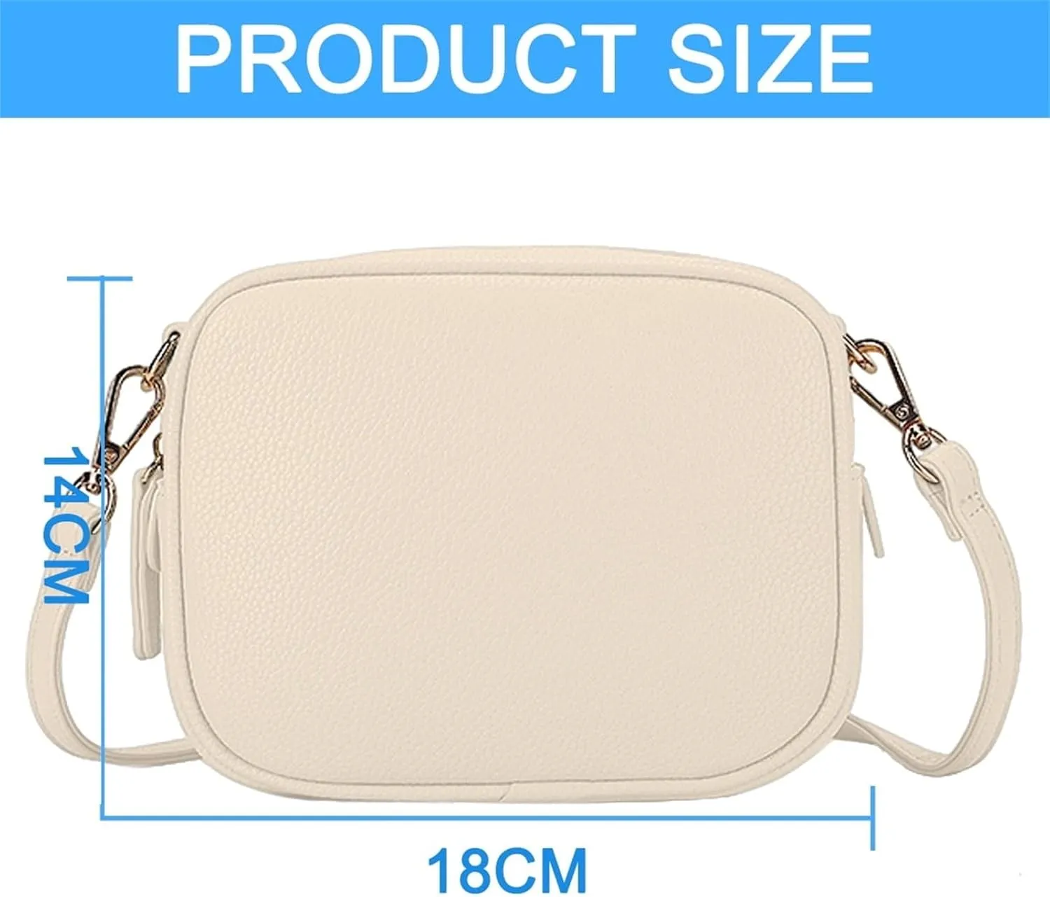 Crossbody Bags for Women Faux Vegan Leather Small Square Shoulder Bag with Adjustable Strap Fashion Everyday Purses