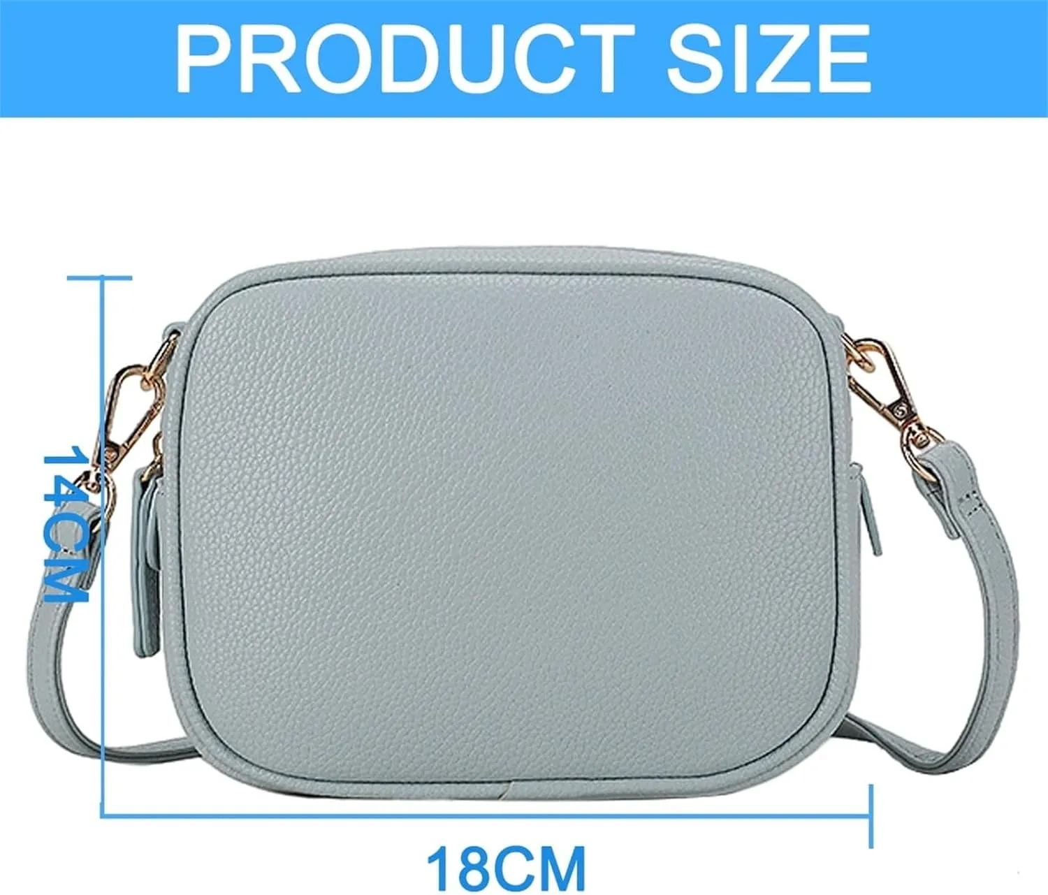Crossbody Bags for Women Faux Vegan Leather Small Square Shoulder Bag with Adjustable Strap Fashion Everyday Purses