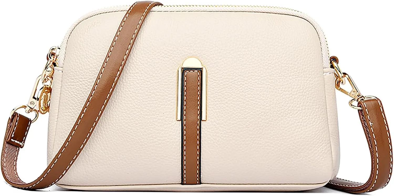 Crossbody Purses For Women Casual Adjustable Strap Ladies Shoulder Bag Shoulder Tote Bag (Beige, One Size)