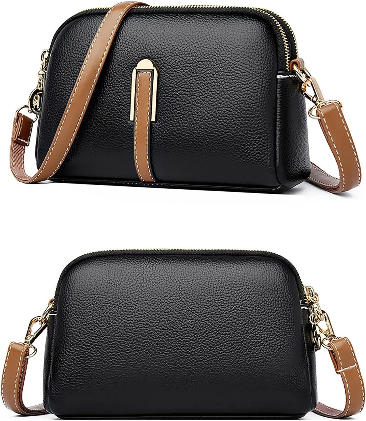 Crossbody Purses For Women Casual Adjustable Strap Ladies Shoulder Bag Shoulder Tote Bag (Black, One Size)