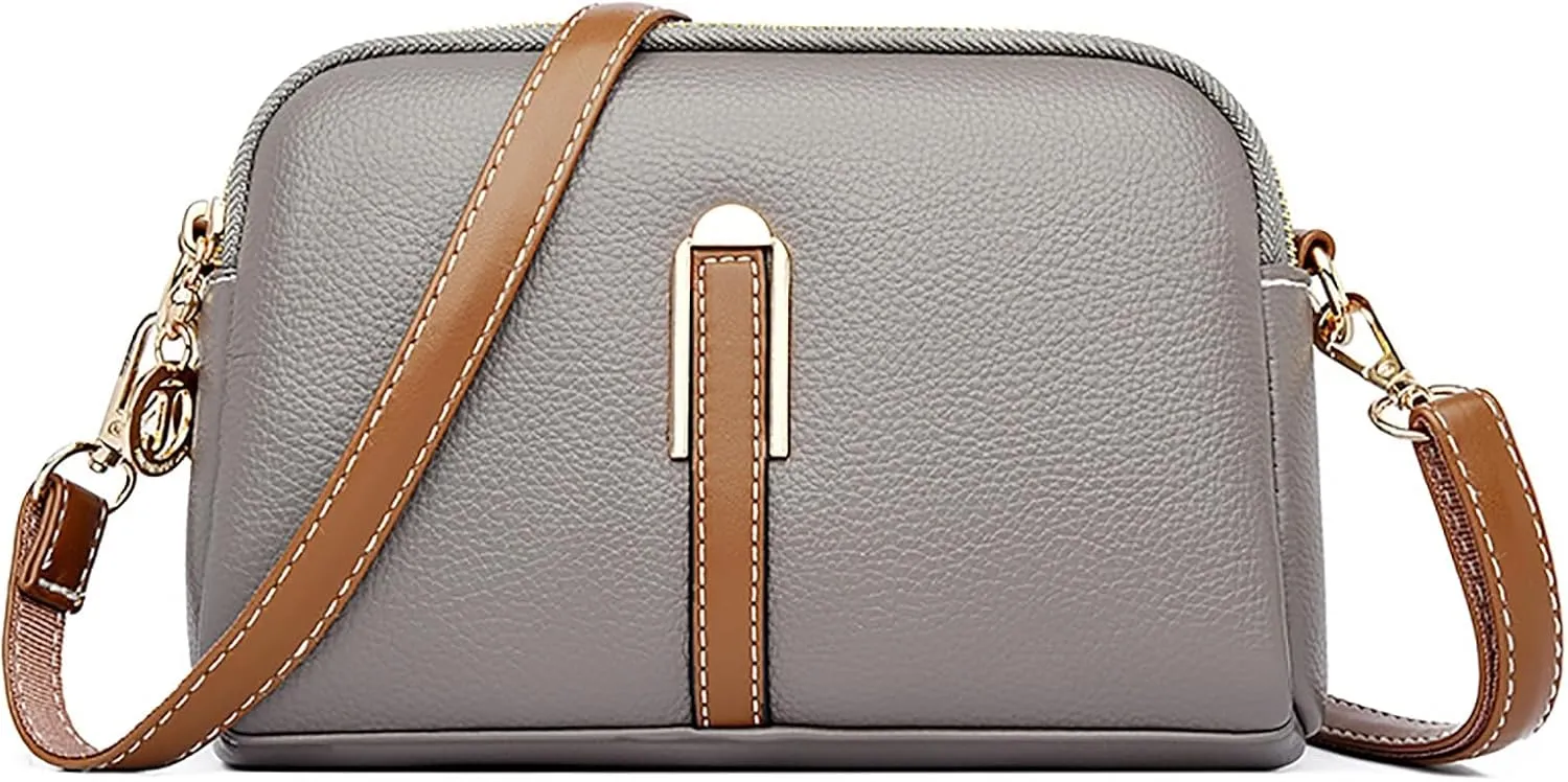 Crossbody Purses For Women Casual Adjustable Strap Ladies Shoulder Bag Shoulder Tote Bag (Grey, One Size)