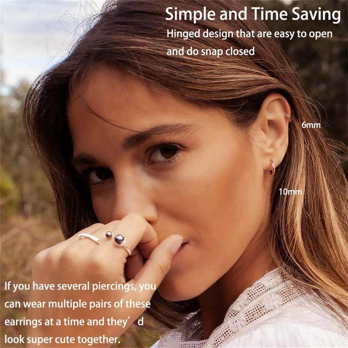 Dainty 6 Pairs Surgical Steel Earrings Sets for Multiple Piercing, Lightweight 14K Gold Plated Small Huggie Hoop Earrings, Flat Back Tiny Ball CZ Stud Earrings for Cartilage, Helix, Lobe, Hypoallergenic