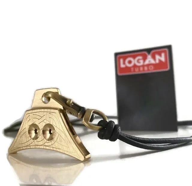 Decorated Logan Turbo Brass Sheepdog Whistle