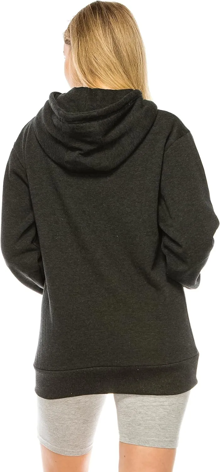 Eevee Women's Oversized Hoodie Pullover - Medium Weight Fleece Warm Loose Fit Casual Long Sleeve Hooded Sweatshirts Top