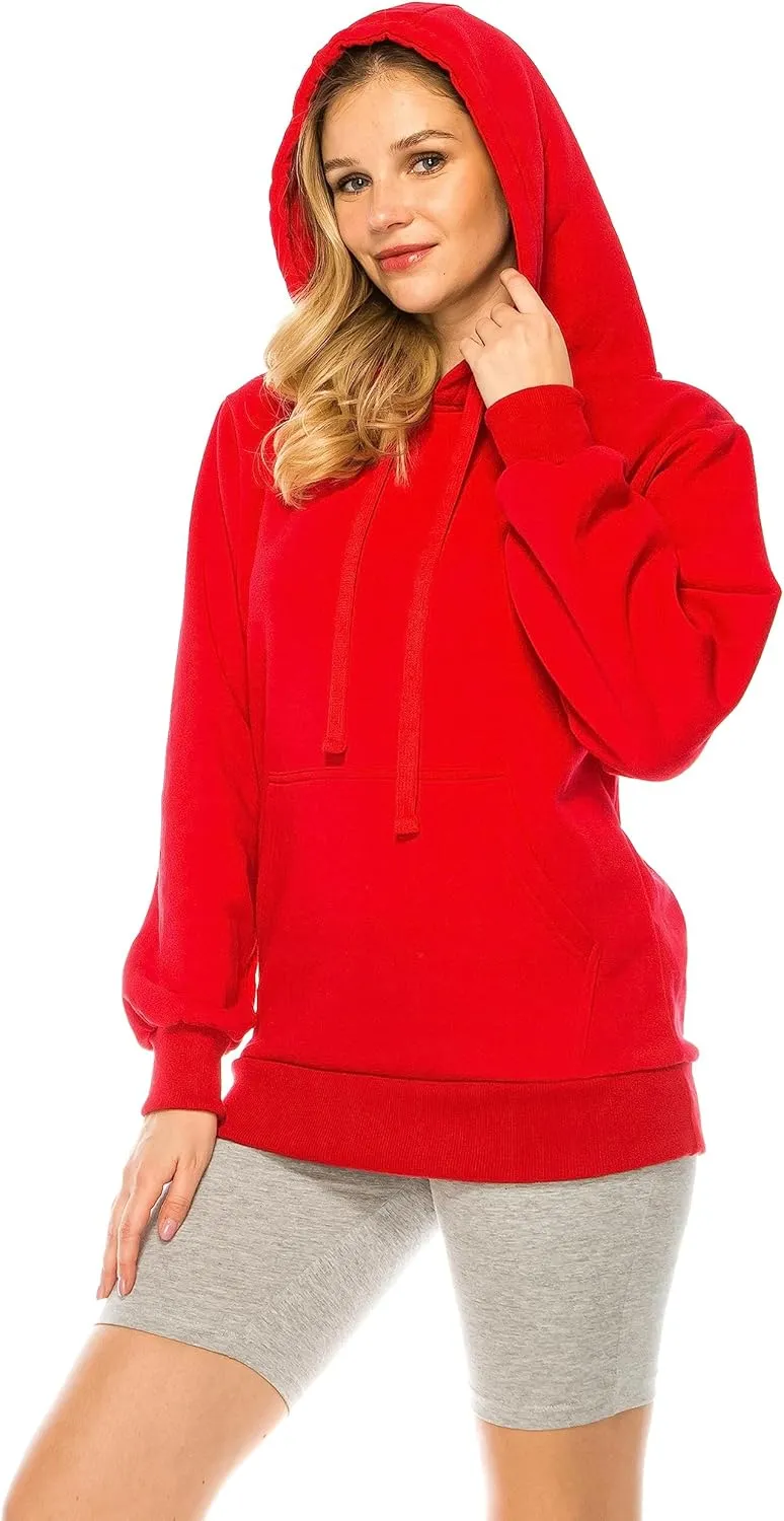 Eevee Women's Oversized Hoodie Pullover - Medium Weight Fleece Warm Loose Fit Casual Long Sleeve Hooded Sweatshirts Top