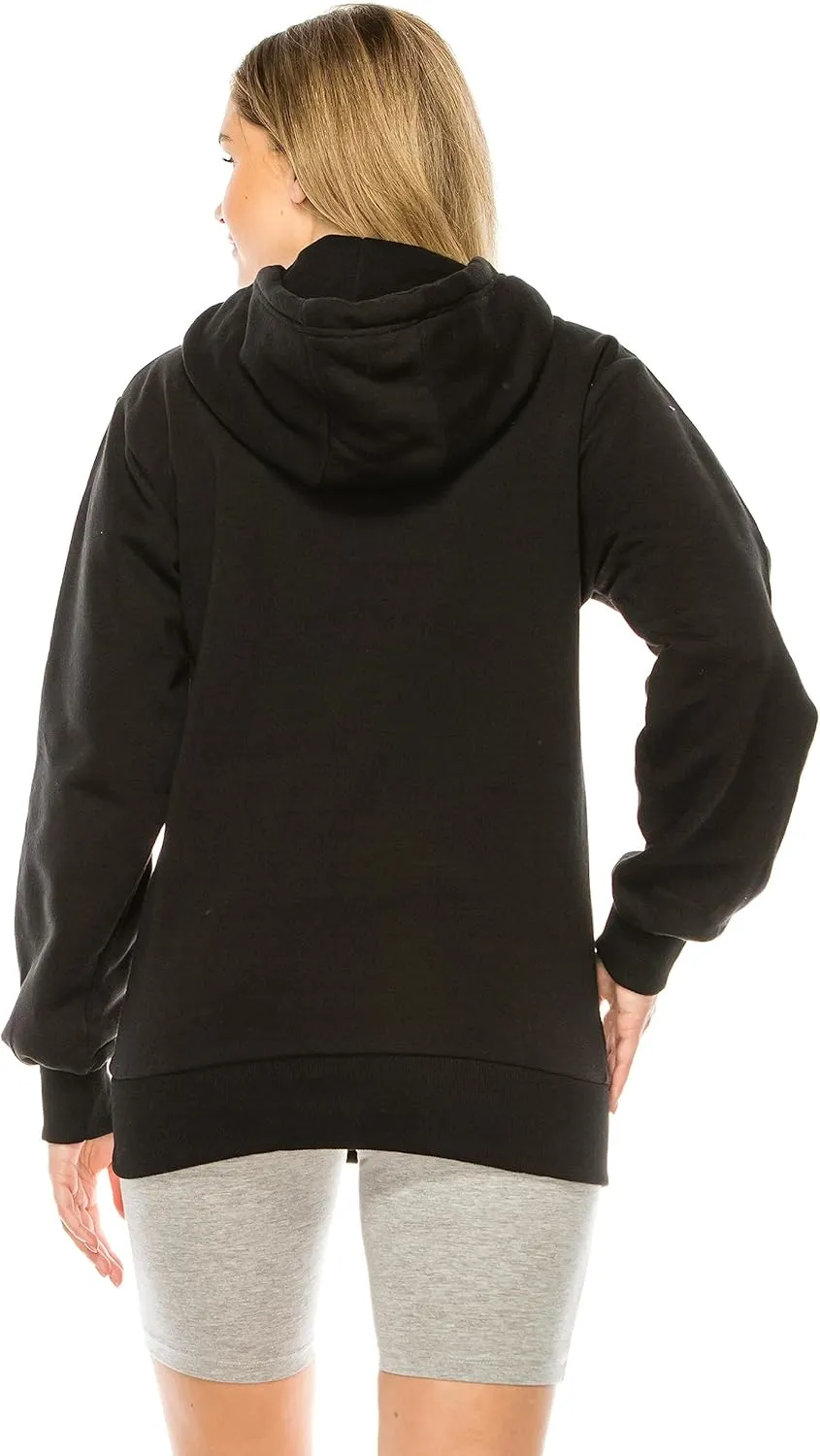 Eevee Women's Oversized Hoodie Pullover - Medium Weight Fleece Warm Loose Fit Casual Long Sleeve Hooded Sweatshirts Top
