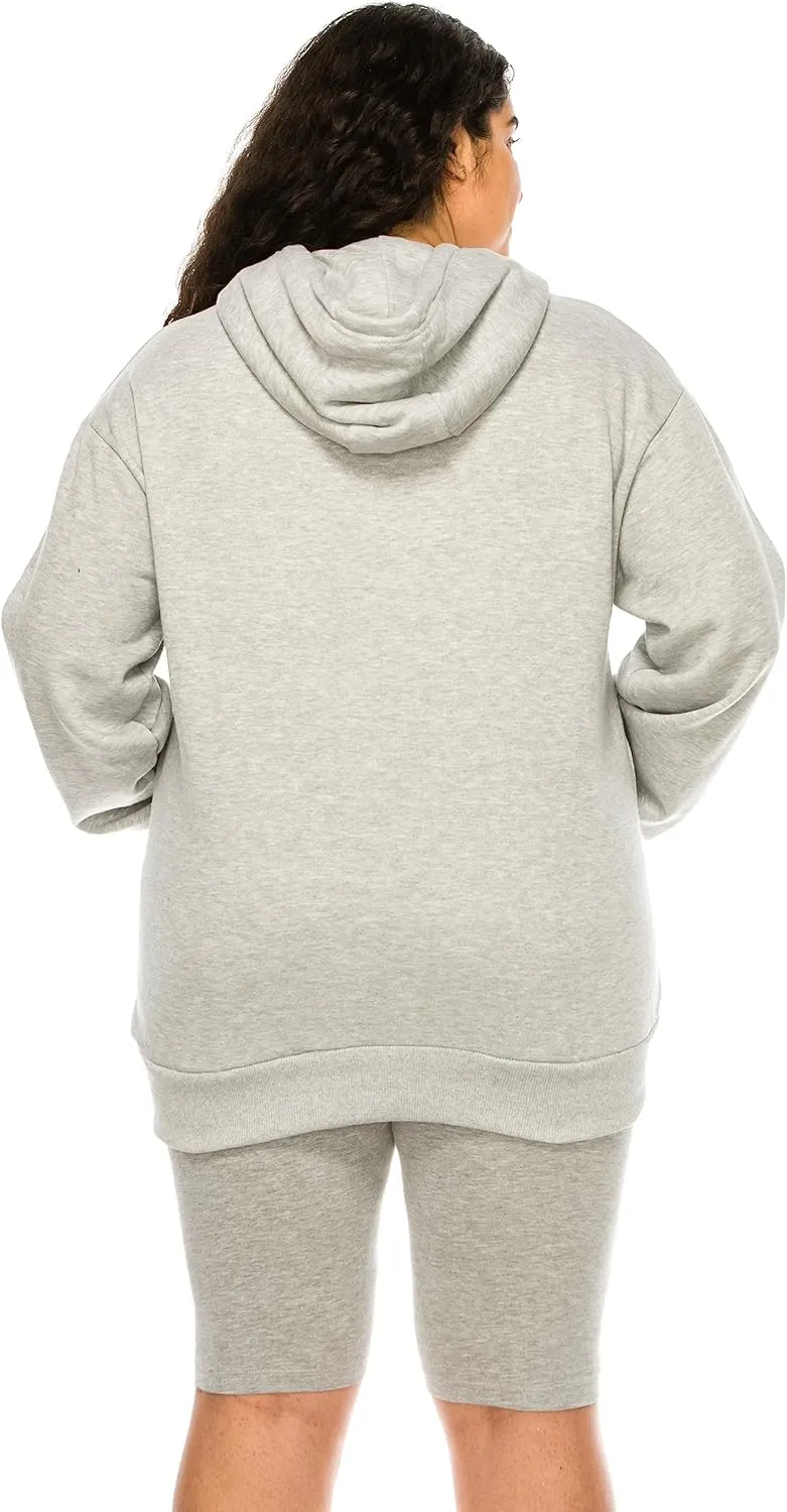 Eevee Women's Plus Size Hoodie Pullover  Oversized Medium Weight Fleece Warm Loose Fit Casual Long Sleeve Hooded Sweatshirts