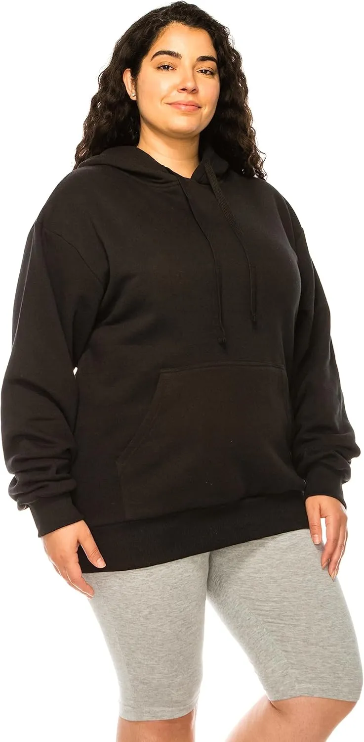Eevee Women's Plus Size Hoodie Pullover  Oversized Medium Weight Fleece Warm Loose Fit Casual Long Sleeve Hooded Sweatshirts