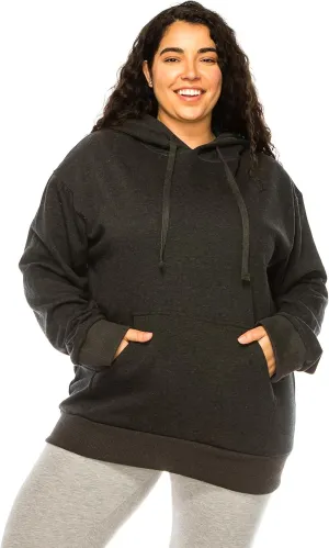 Eevee Women's Plus Size Hoodie Pullover  Oversized Medium Weight Fleece Warm Loose Fit Casual Long Sleeve Hooded Sweatshirts