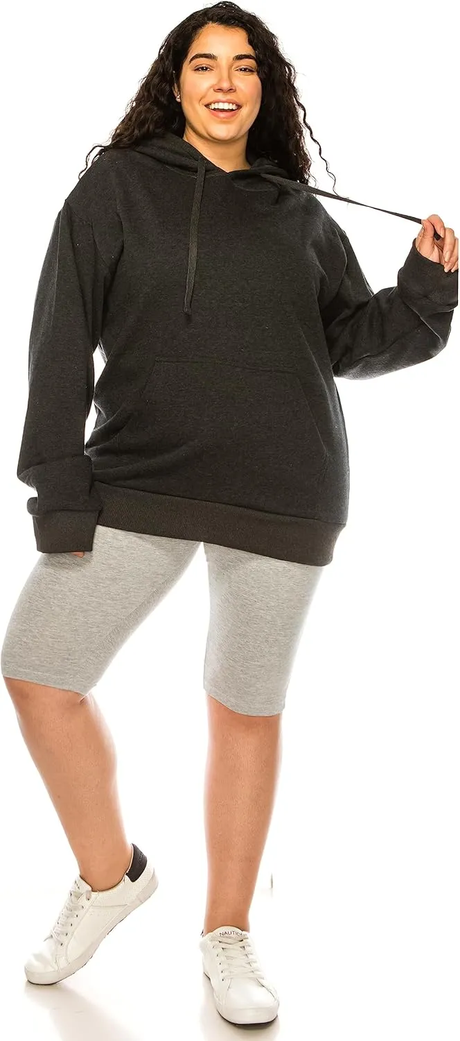 Eevee Women's Plus Size Hoodie Pullover  Oversized Medium Weight Fleece Warm Loose Fit Casual Long Sleeve Hooded Sweatshirts