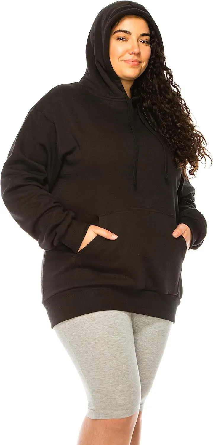 Eevee Women's Plus Size Hoodie Pullover  Oversized Medium Weight Fleece Warm Loose Fit Casual Long Sleeve Hooded Sweatshirts