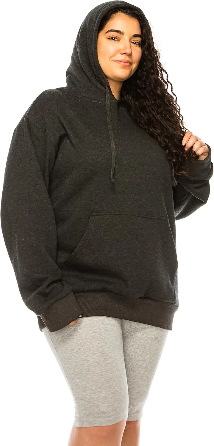 Eevee Women's Plus Size Hoodie Pullover  Oversized Medium Weight Fleece Warm Loose Fit Casual Long Sleeve Hooded Sweatshirts