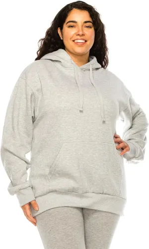 Eevee Women's Plus Size Hoodie Pullover  Oversized Medium Weight Fleece Warm Loose Fit Casual Long Sleeve Hooded Sweatshirts