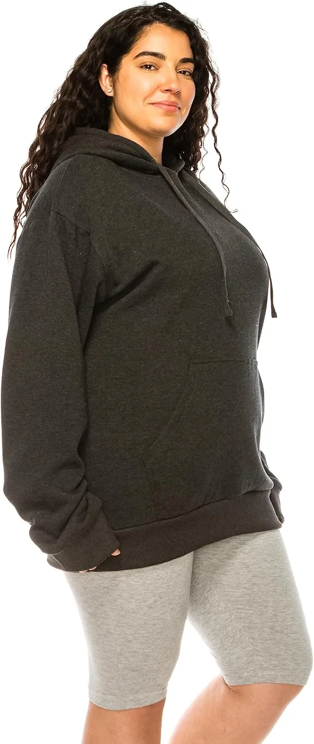 Eevee Women's Plus Size Hoodie Pullover  Oversized Medium Weight Fleece Warm Loose Fit Casual Long Sleeve Hooded Sweatshirts