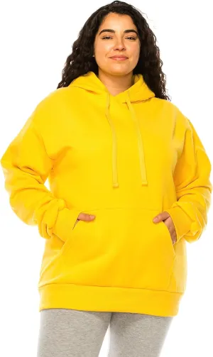 Eevee Women's Plus Size Hoodie Pullover  Oversized Medium Weight Fleece Warm Loose Fit Casual Long Sleeve Hooded Sweatshirts