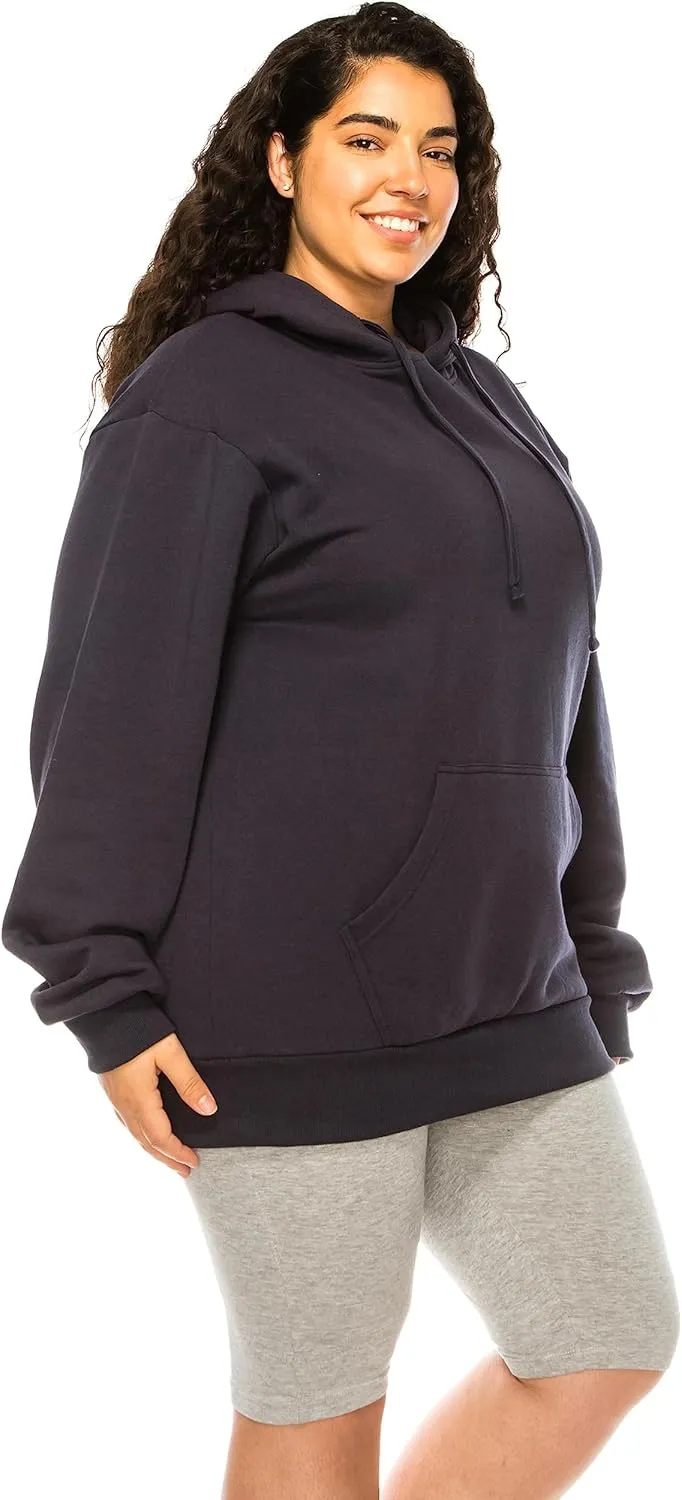 Eevee Women's Plus Size Hoodie Pullover  Oversized Medium Weight Fleece Warm Loose Fit Casual Long Sleeve Hooded Sweatshirts