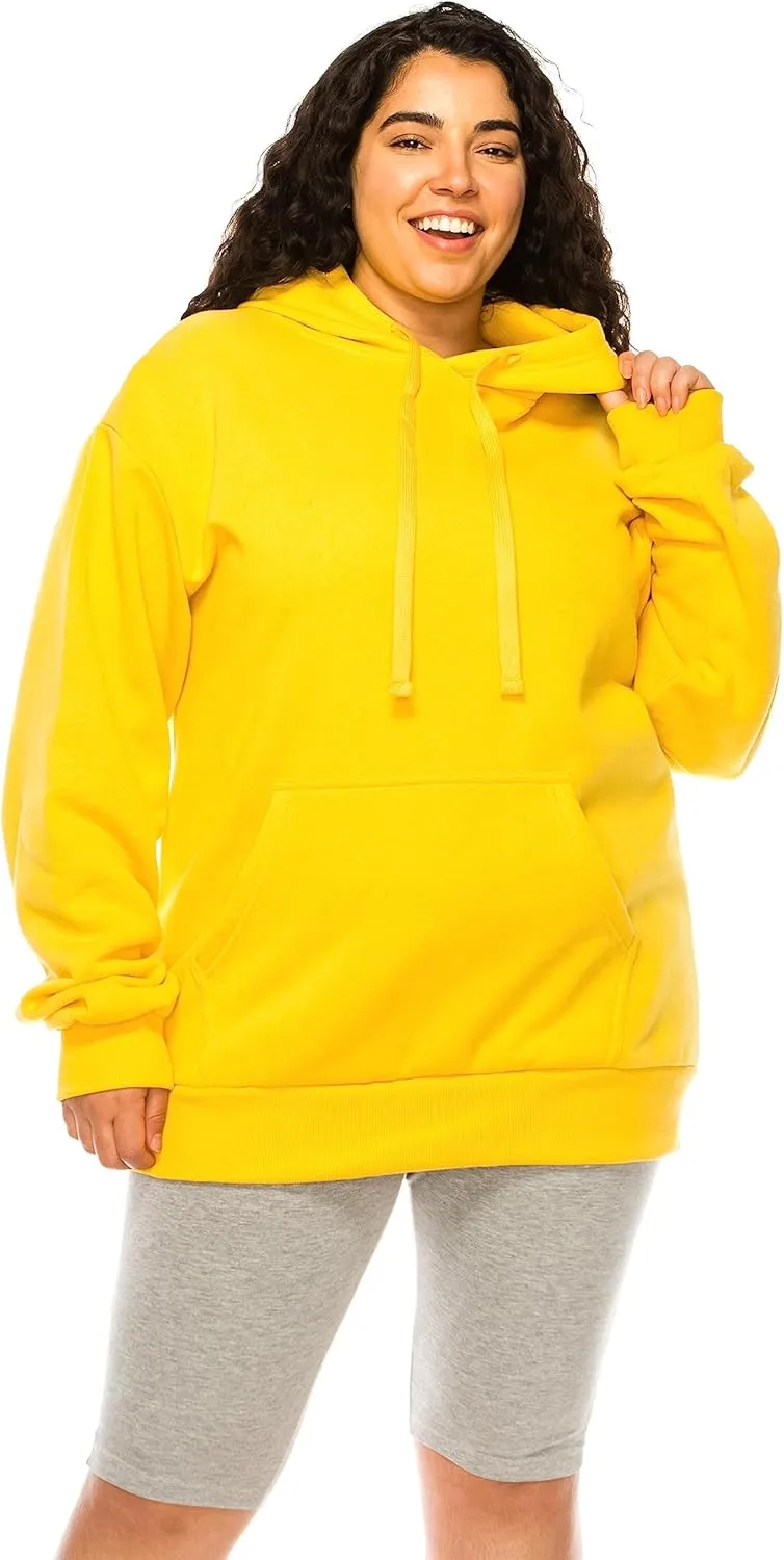 Eevee Women's Plus Size Hoodie Pullover  Oversized Medium Weight Fleece Warm Loose Fit Casual Long Sleeve Hooded Sweatshirts