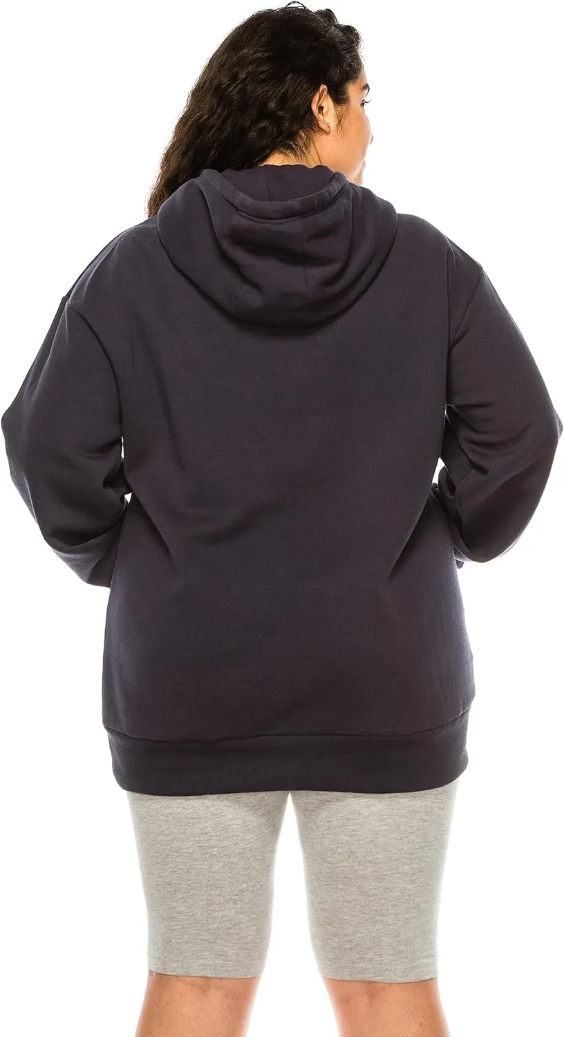 Eevee Women's Plus Size Hoodie Pullover  Oversized Medium Weight Fleece Warm Loose Fit Casual Long Sleeve Hooded Sweatshirts