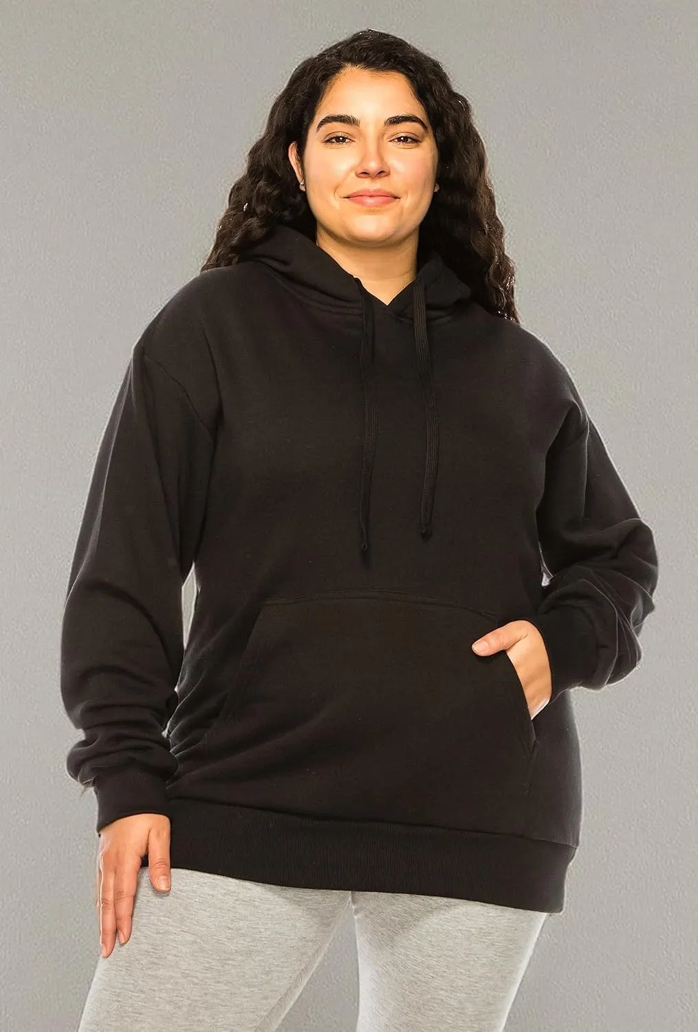 Eevee Women's Plus Size Hoodie Pullover  Oversized Medium Weight Fleece Warm Loose Fit Casual Long Sleeve Hooded Sweatshirts