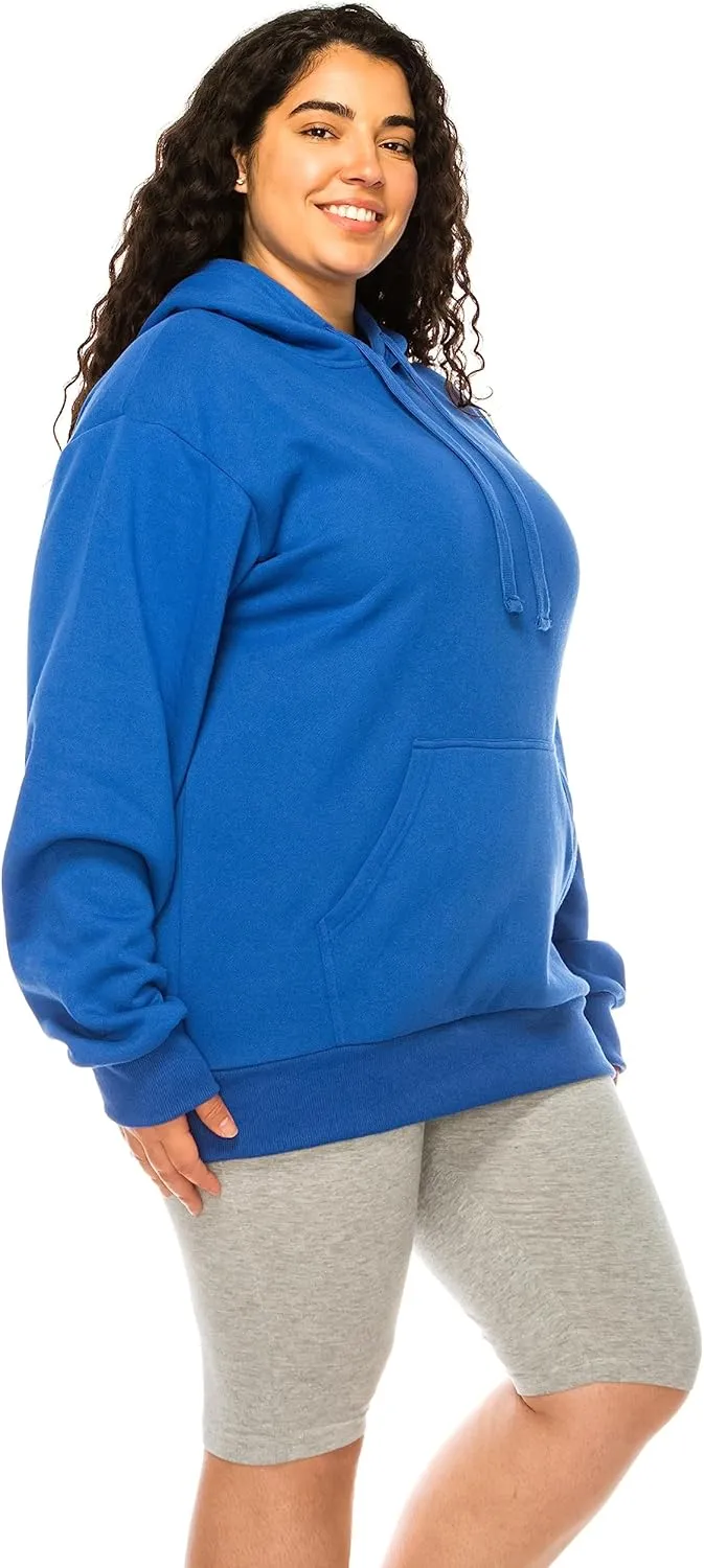 Eevee Women's Plus Size Hoodie Pullover  Oversized Medium Weight Fleece Warm Loose Fit Casual Long Sleeve Hooded Sweatshirts