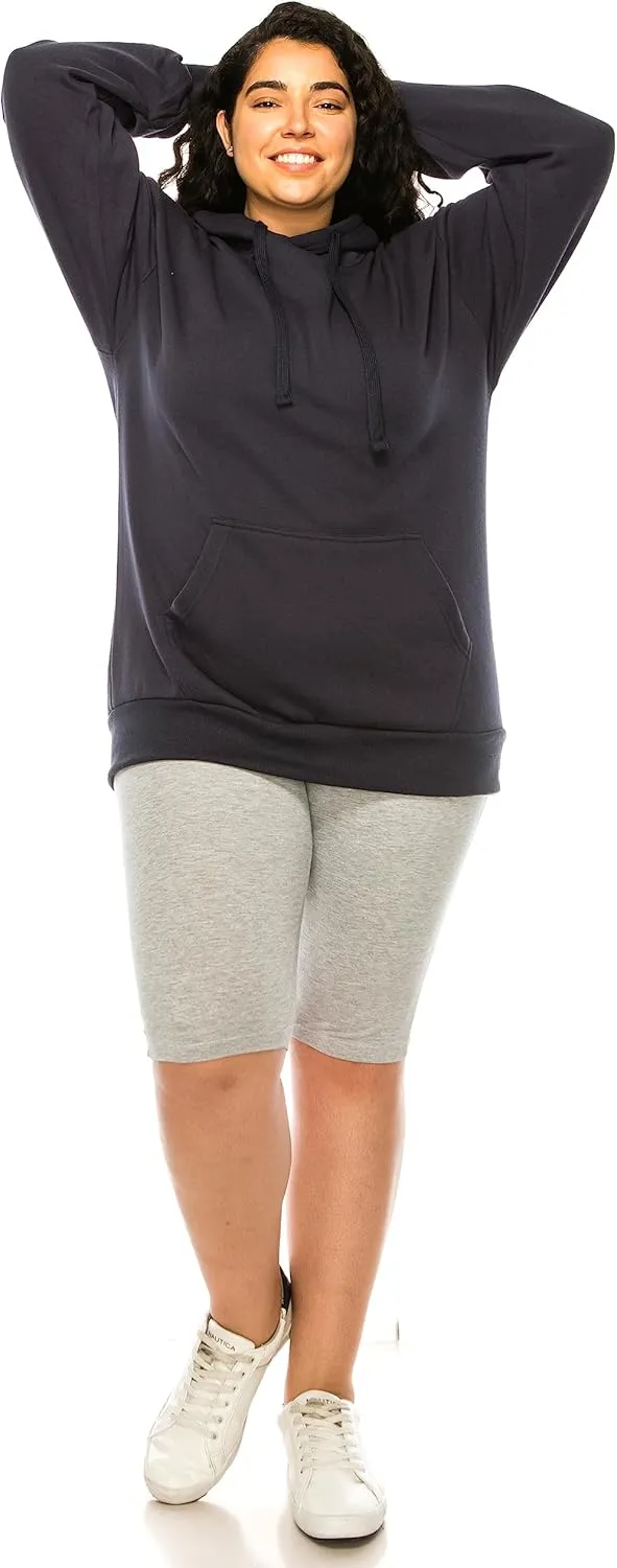 Eevee Women's Plus Size Hoodie Pullover  Oversized Medium Weight Fleece Warm Loose Fit Casual Long Sleeve Hooded Sweatshirts