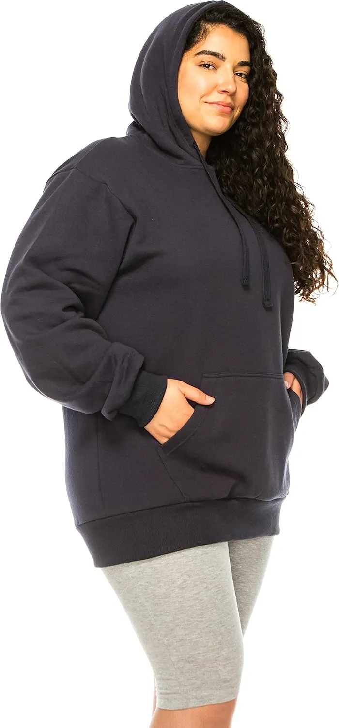 Eevee Women's Plus Size Hoodie Pullover  Oversized Medium Weight Fleece Warm Loose Fit Casual Long Sleeve Hooded Sweatshirts