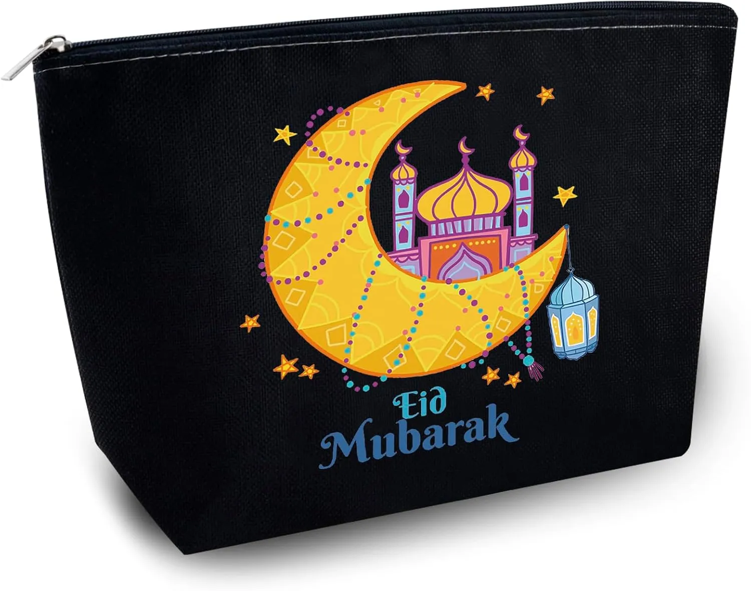 Eid Gifts for Women Eid Mubarak Gift Bags Ramadan Gifts for Women Ramadan Gift Makeup Bag for Muslim Supplies Al Fitr Party Decoration Mubarak Make Up Bag Stars Cosmetic Pouch
